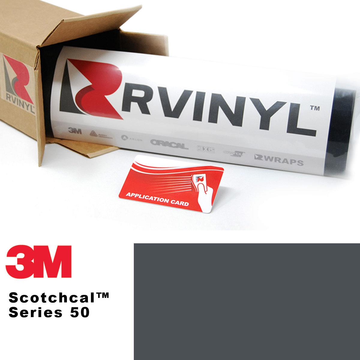 3M 50 Scotchcal Nimbus Gray 97 Vinyl Film Craft Sign Decal Hobby DIY Sheet Roll