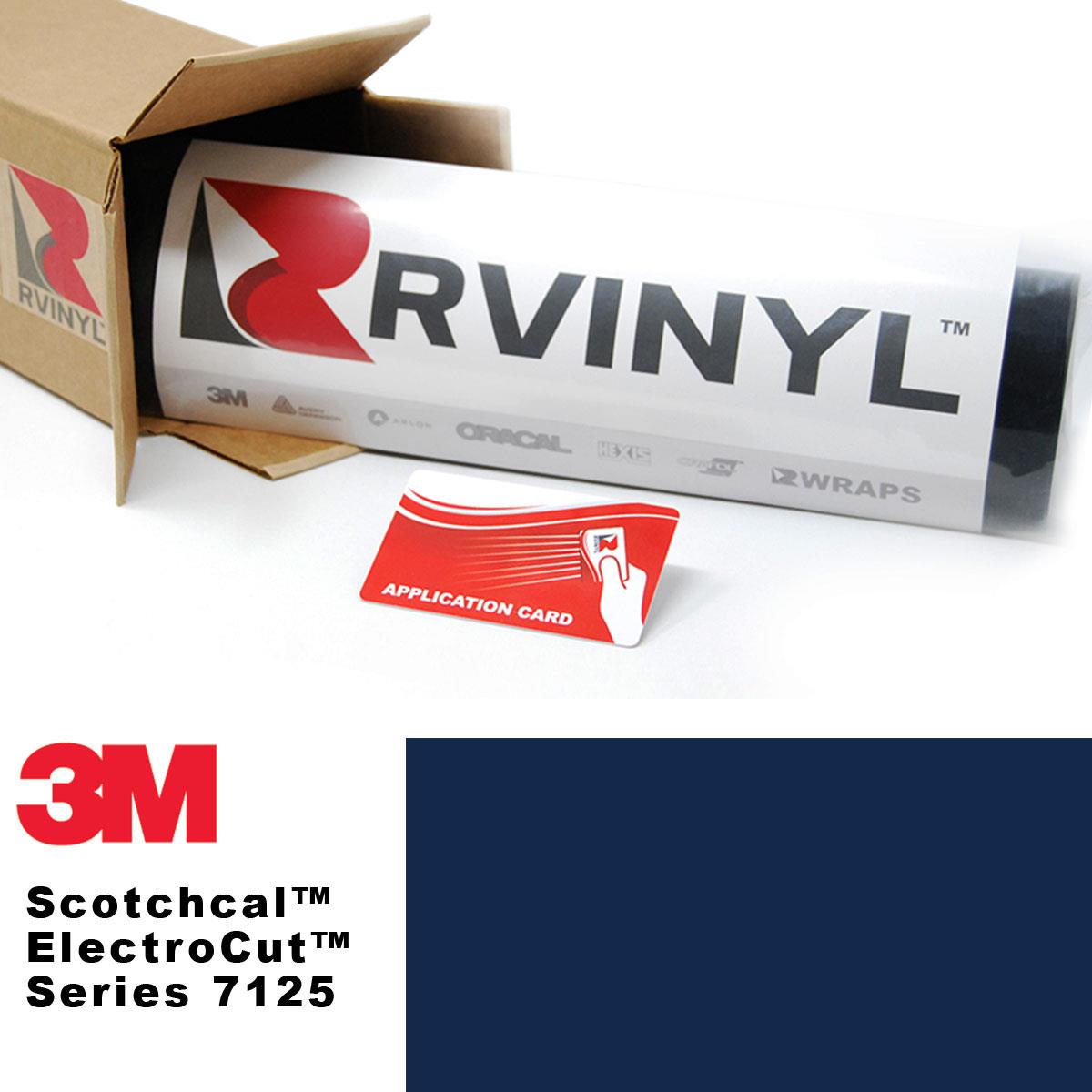 3M 7125 Scotchcal Indigo 27 Vinyl Film Sign Craft Hobby Decal Sheet Roll