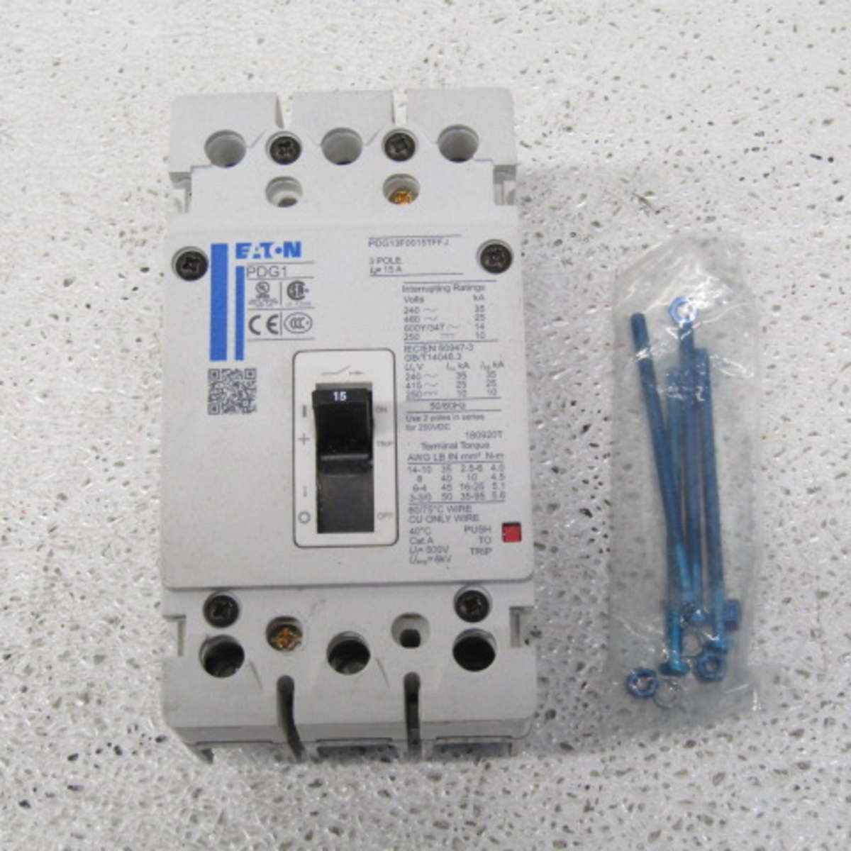 Eaton PDG13F0015TFFJ Power Defense Molded Case Circuit Breaker eBay
