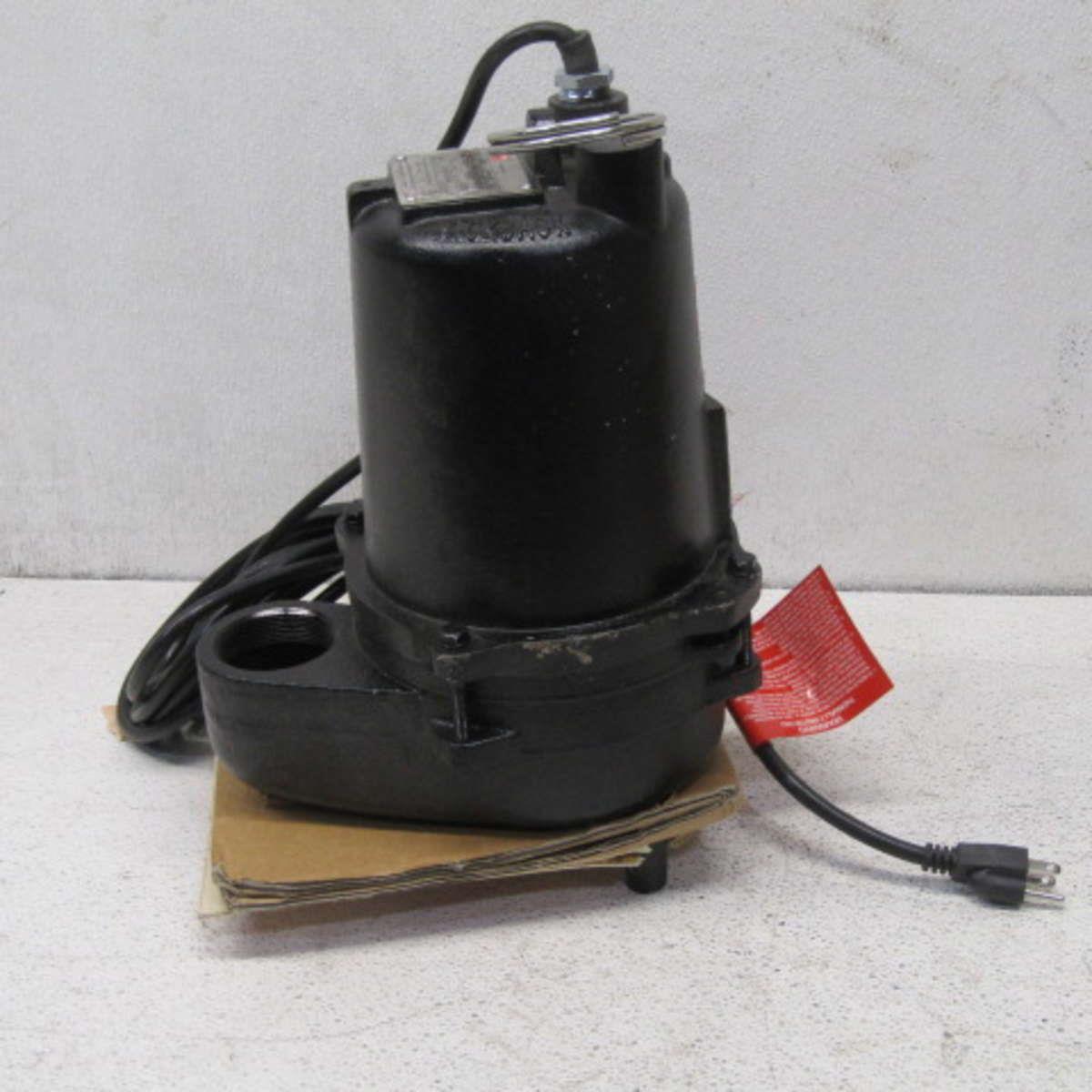 Dayton 1/2 HP 2 inch Auto Submersible Sewage Pump 115 V Tether, 3VBB88 ...