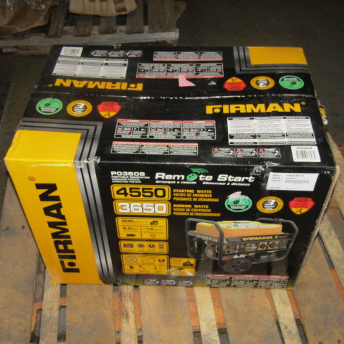 Firman P03608 4550/3650 Watt Gas Remote Start Generator, Carb eBay
