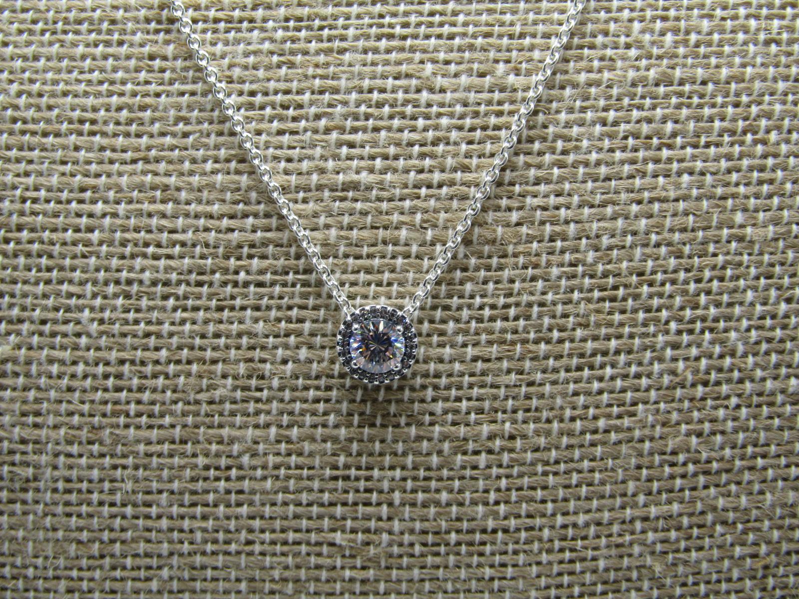 Pandora Round Sparkle Halo Necklace Silver 396240 Jewelry eBay