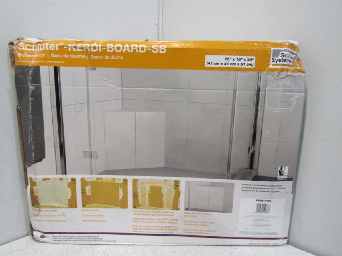 Schluter Systems Kerdi Board Shower Bench (Triangular 16"x16"x20") KBSB410TA eBay