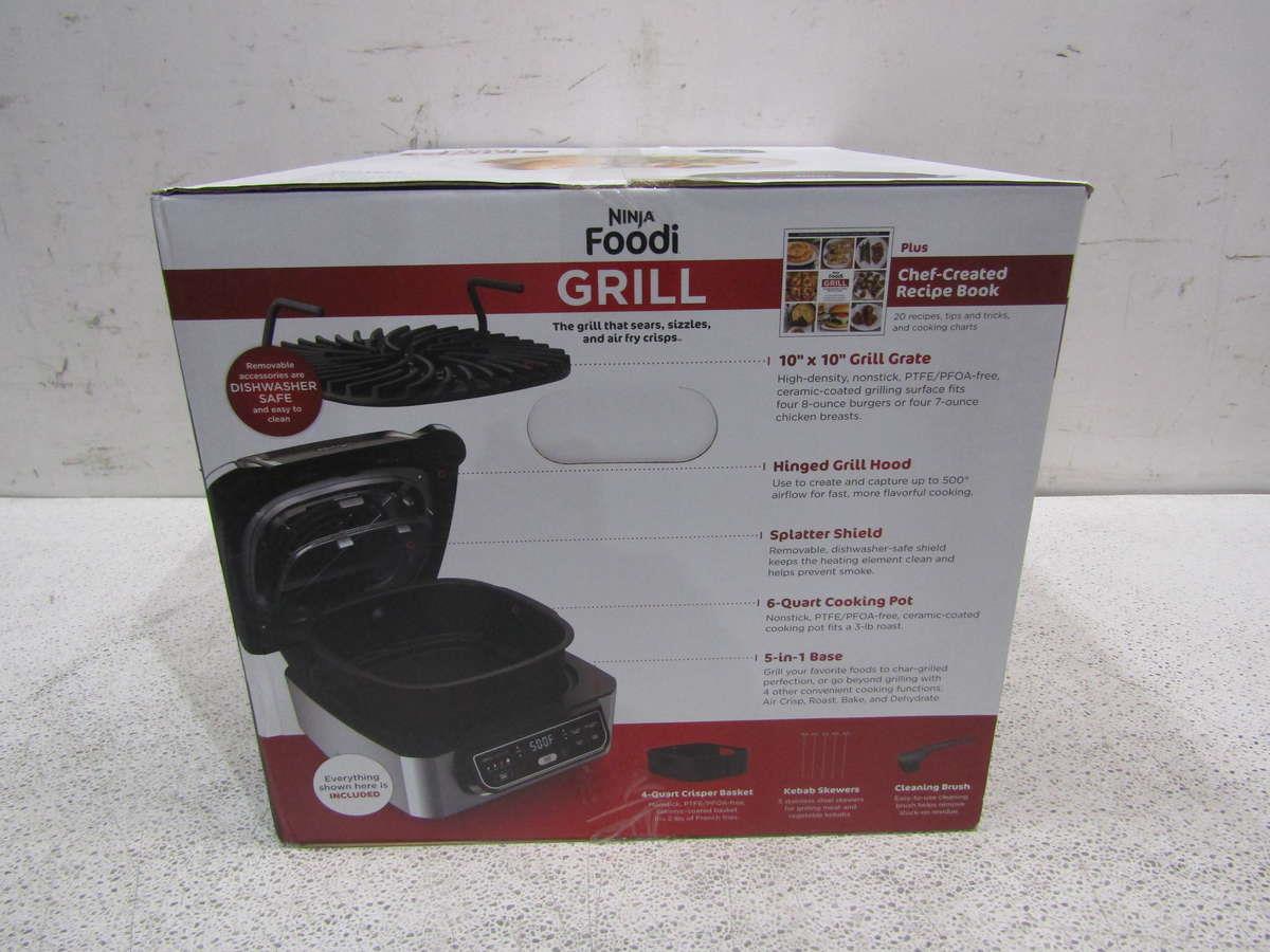 Ninja Foodi 5In1 Indoor Grill With Air Fryer In Silver/Black, AG302 eBay