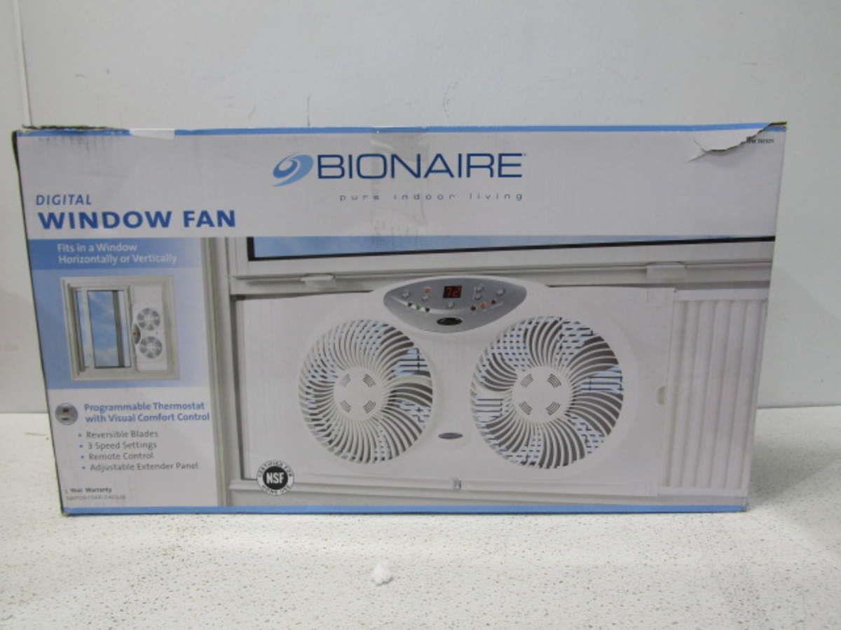 Bionaire Twin 8.5Inch Reversible Airflow Window Fan w/Remote 781571 eBay