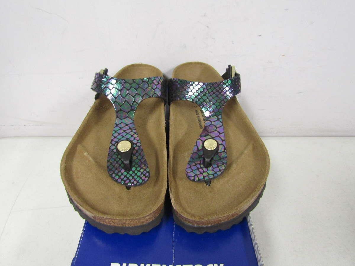 birkenstock gizeh snake black multi