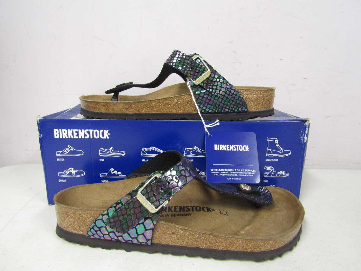 birkenstock gizeh snake black multi