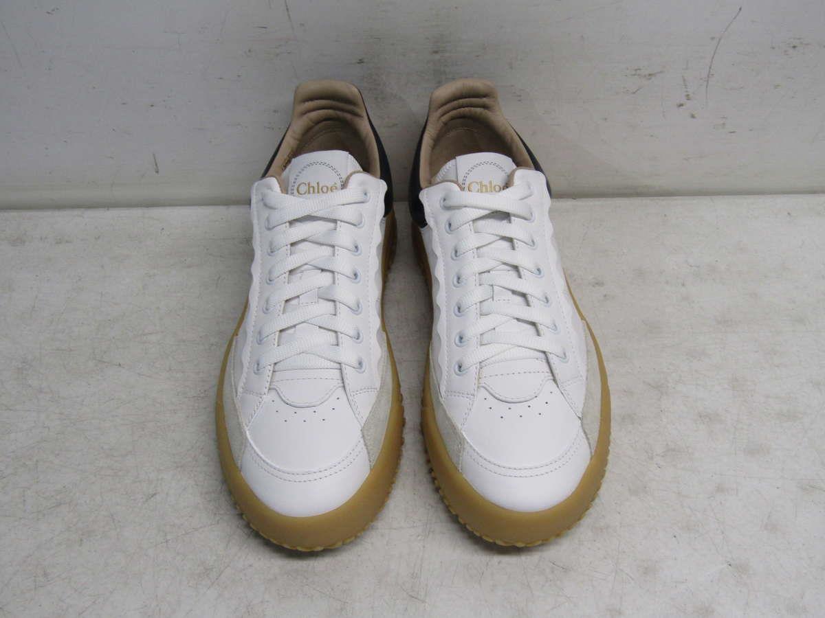 chloe franckie leather sneakers