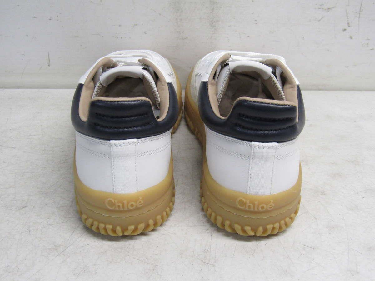 chloe franckie leather sneakers