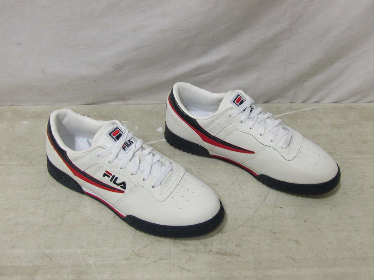 Fila Mens US11 Original Fitness White/Navy/Red Sneakers 11F16LT | eBay