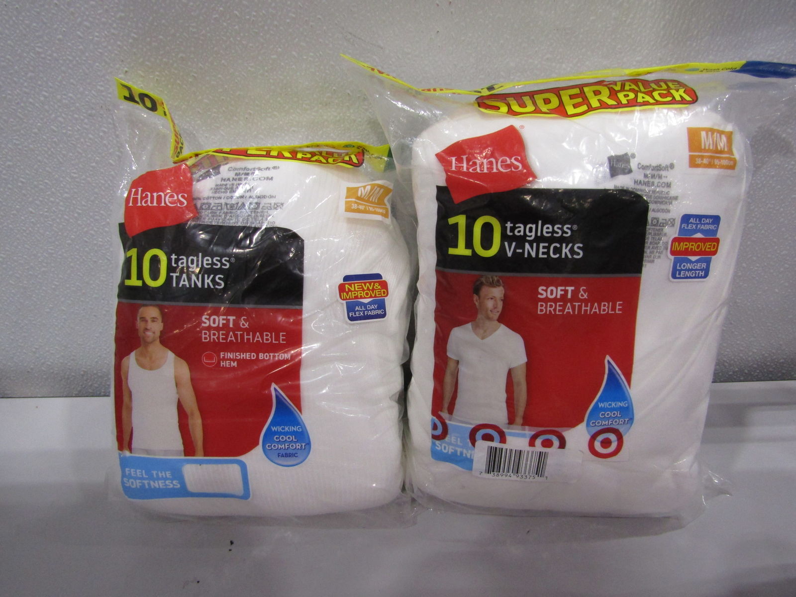 Lot of Assorted Hanes Men's M Tagless Tanks, V-Necks, Crew Neck T ...