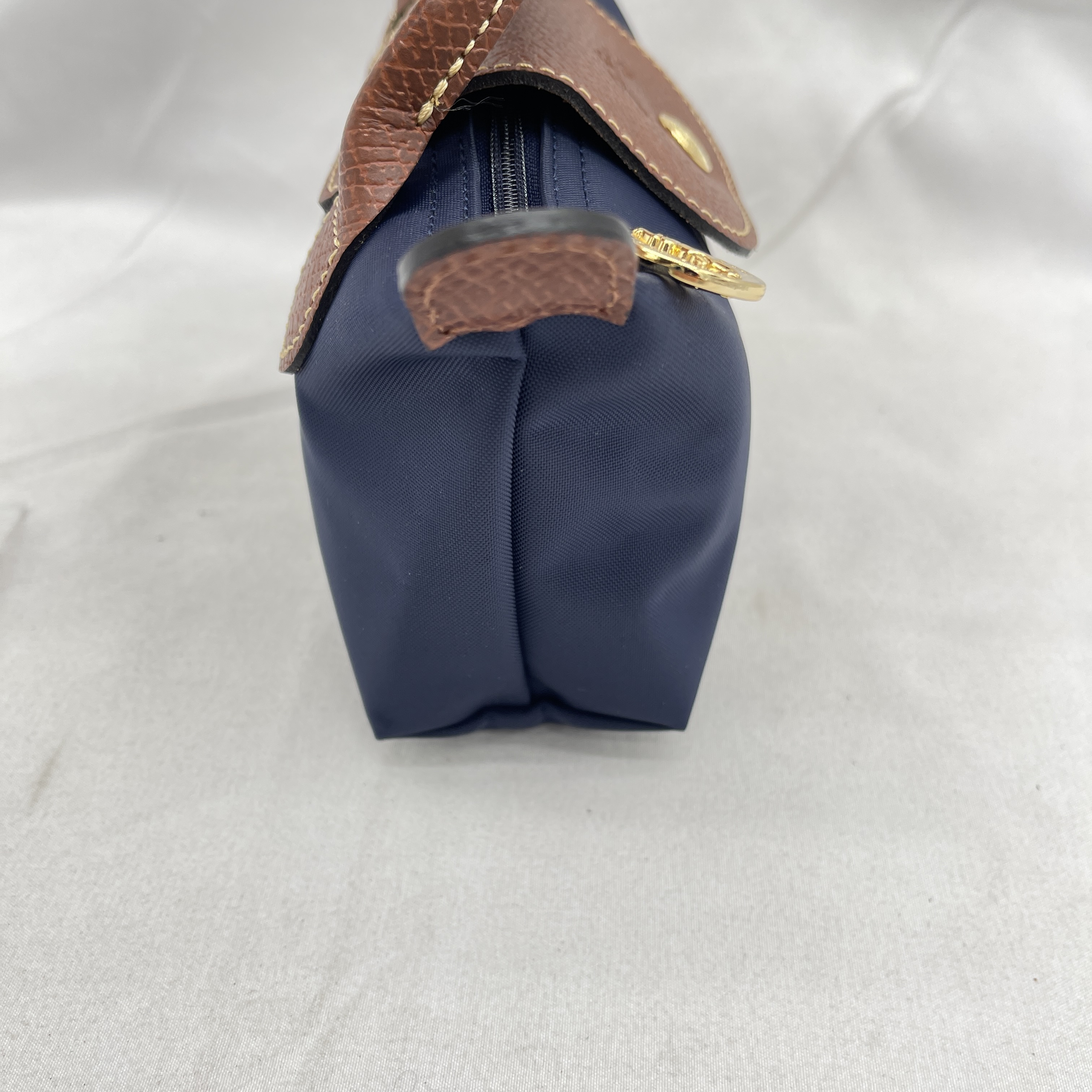 Longchamp◆オリジナルハンドルポーチ Navy 人気*Longchamp ル プリアージュ オリジナル ハンドル付きポーチ