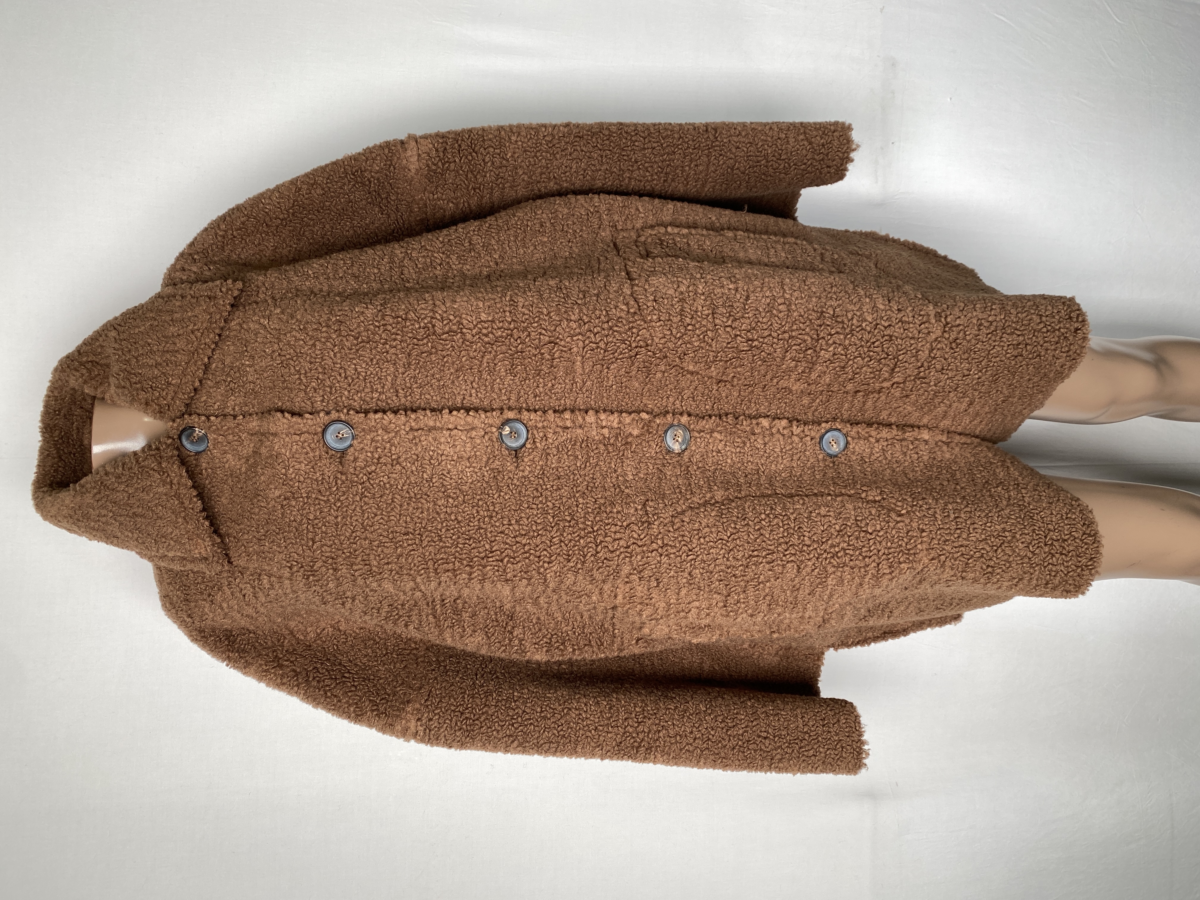 The Great Womens Car Coat Chocolate Brown Size 2 Plush Button Down
