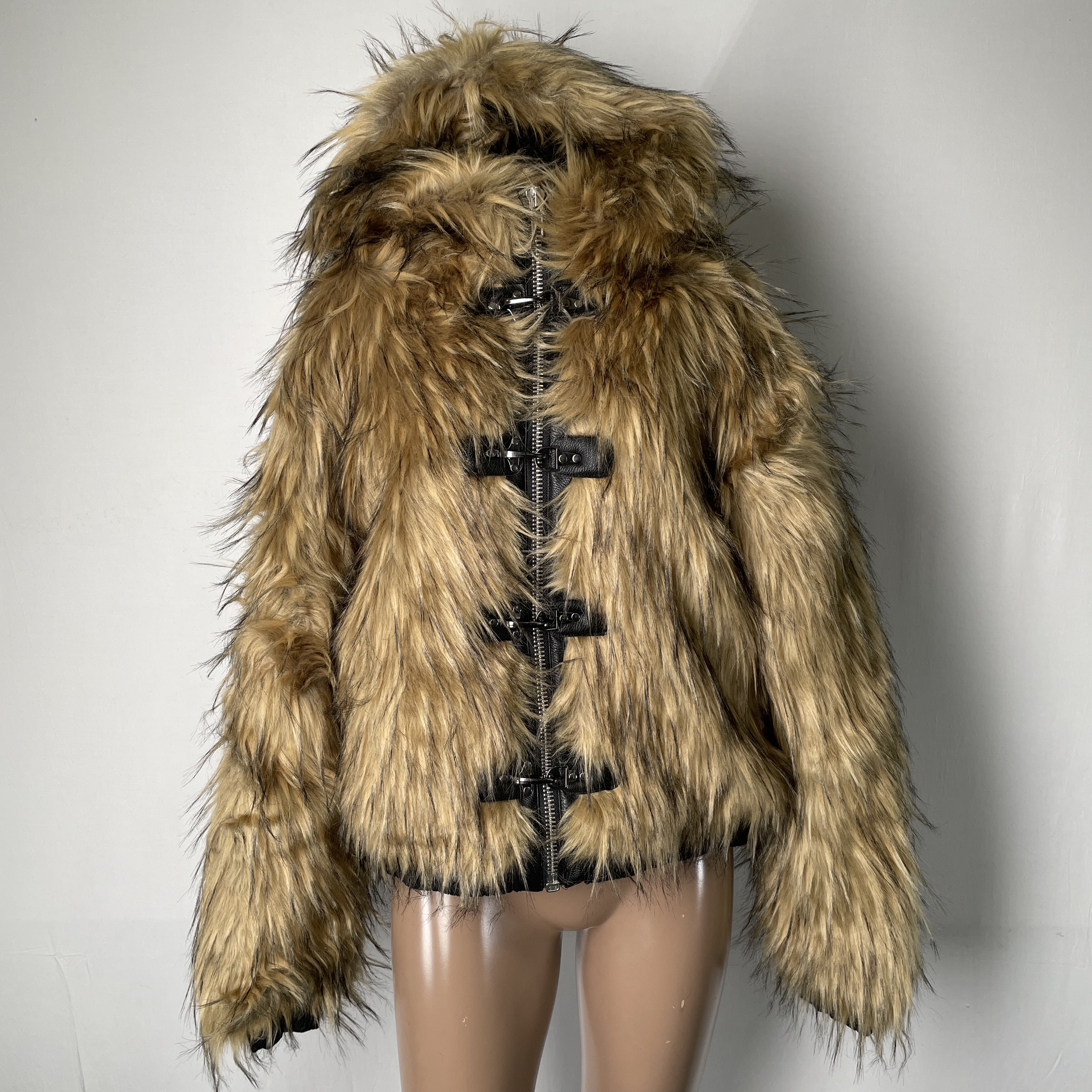 Jaded London Mens/Womens Jacket Black/Tan Size M Blonde Mendoza 