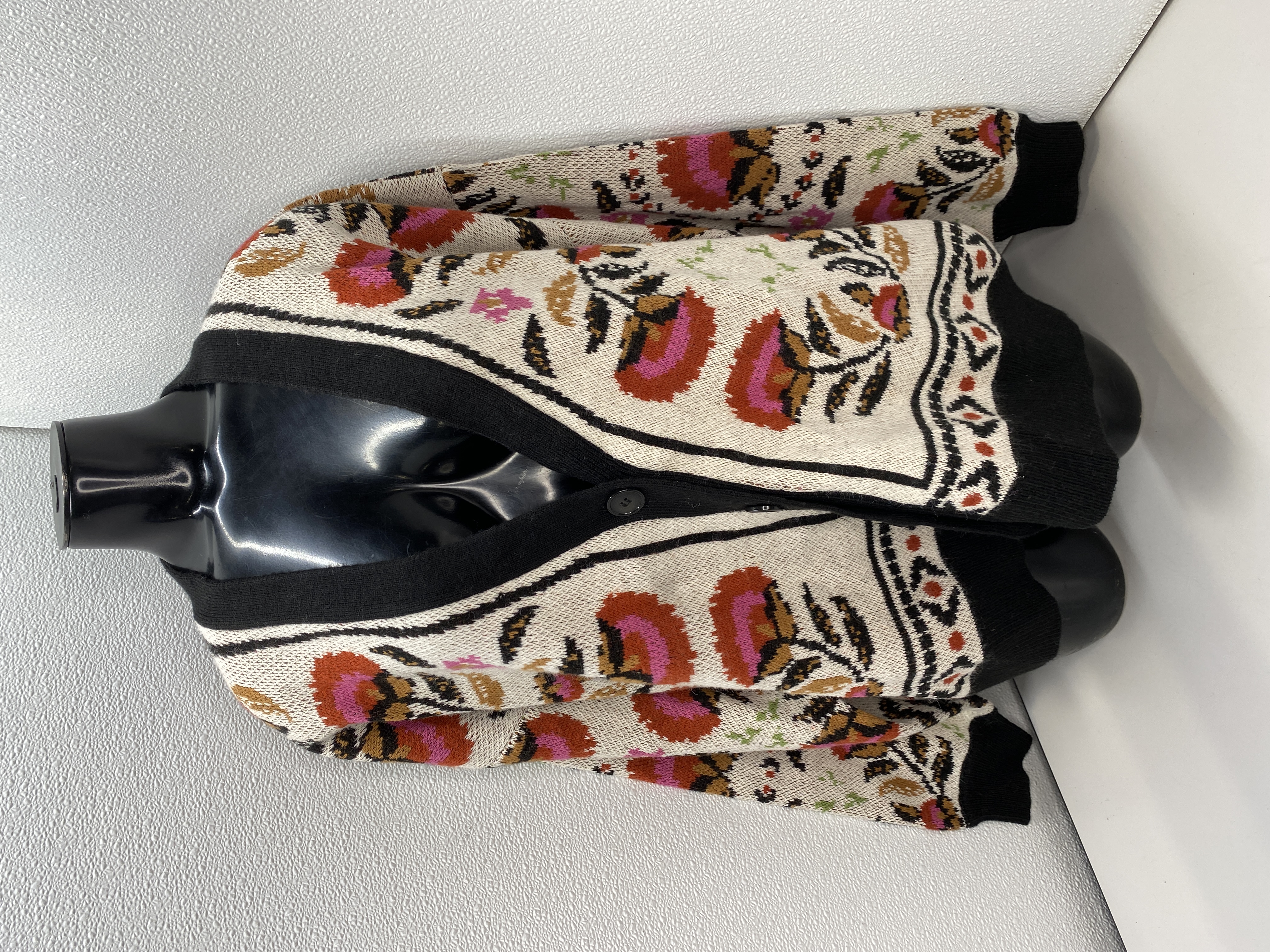 ミリオン Farm Rio Womens Cardigan Sweater Sand White/Multi Size M Palms