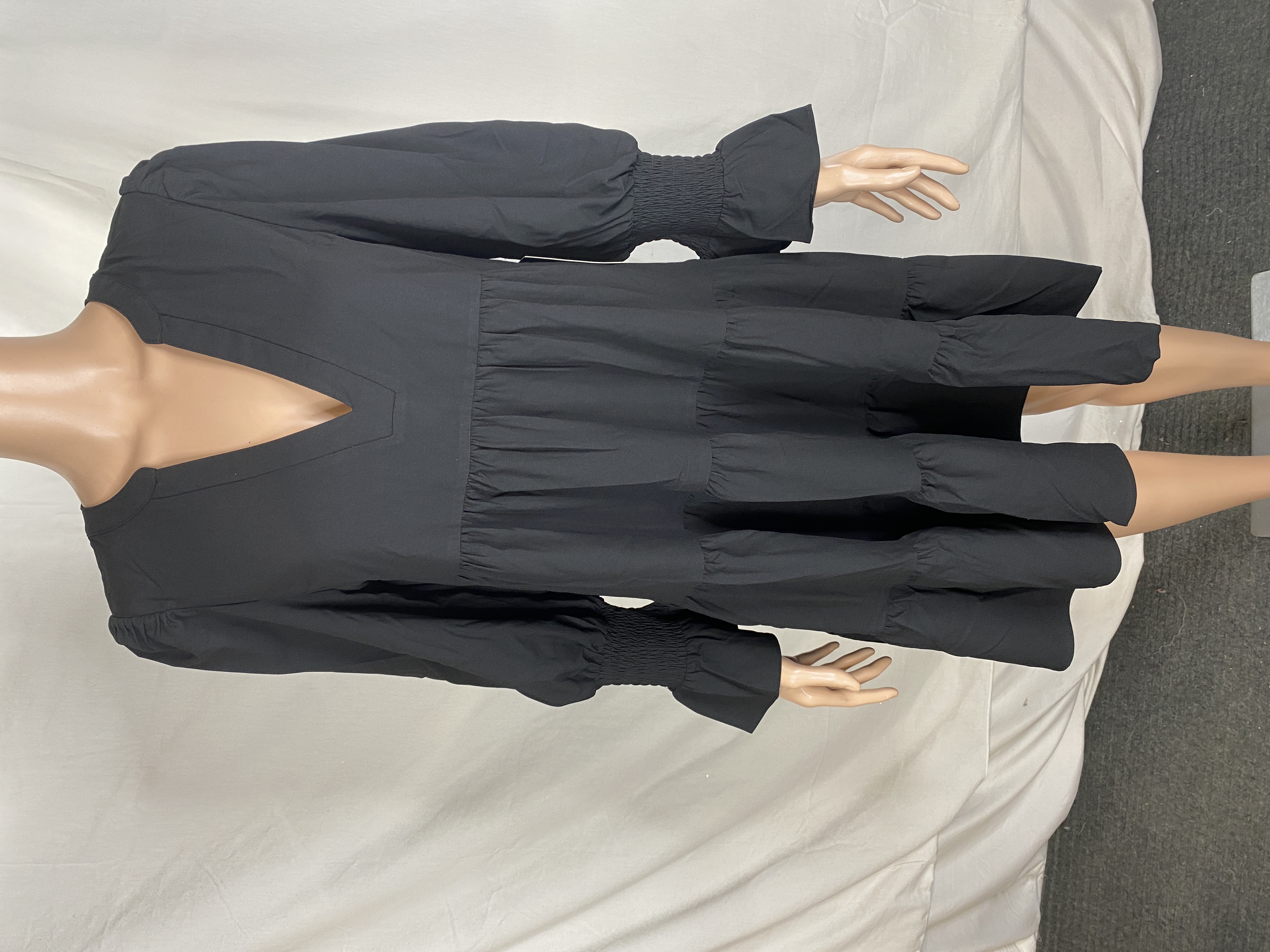 chinese dress ladies Lukea Long Sleeve Mini Dress | Black | Womens main image 0