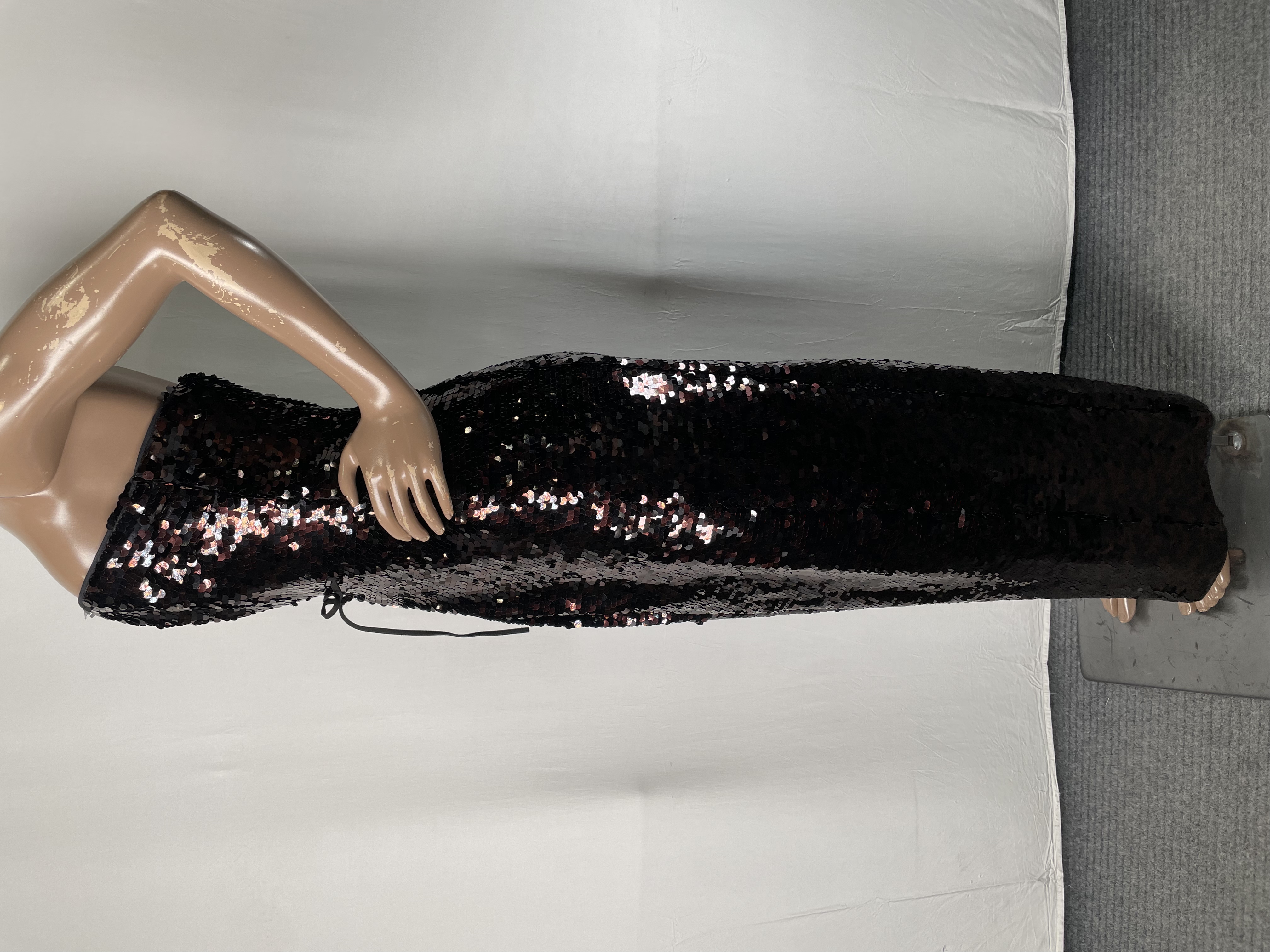 brown sequin strapless dress Ellen Sequin Dress – Retrofete