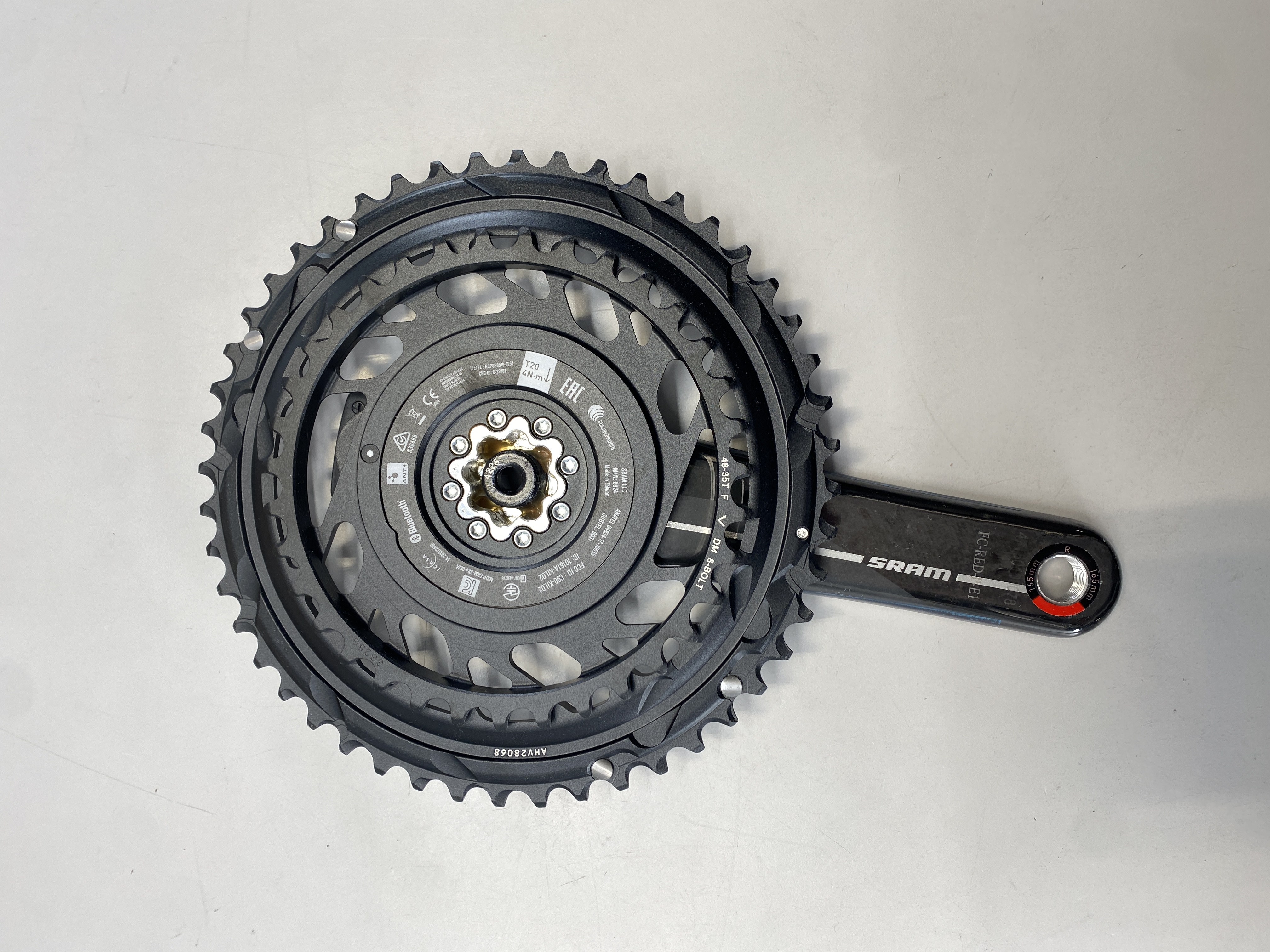 SRAM RED AXS Power Meter Crankset 165mm 8-Bolt Direct Mount | eBay