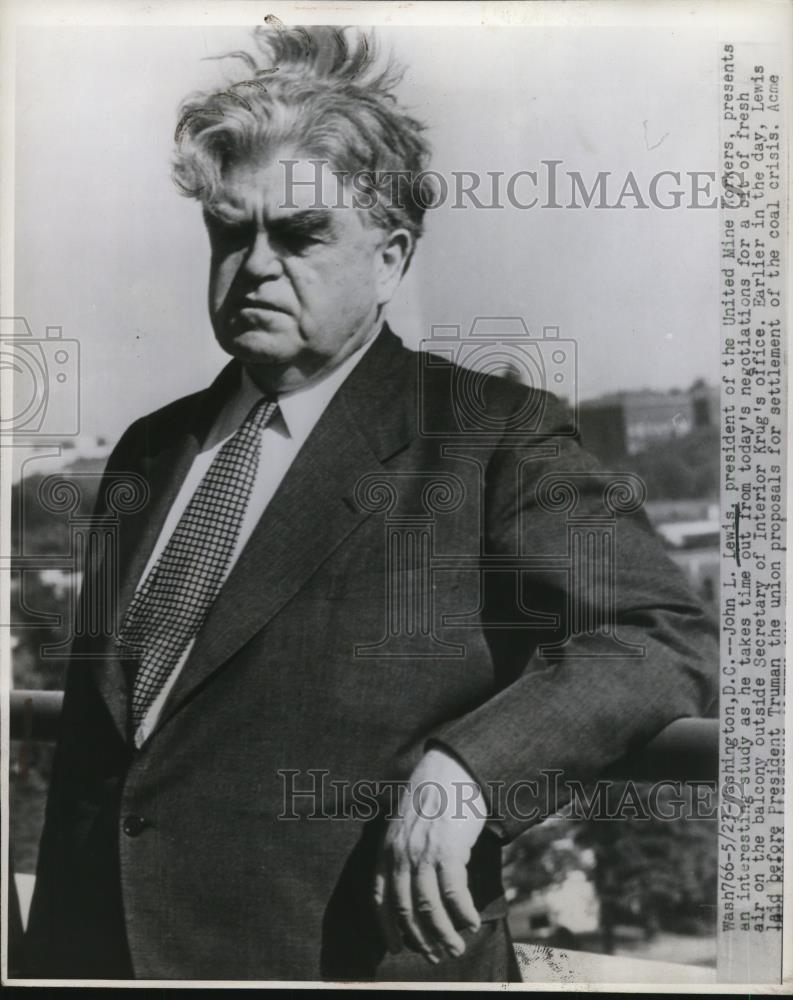 1946 Press Photo John Lewis of United Mine Workers at Julius Krug&#39;s Office | eBay