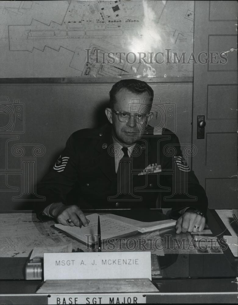 1963 Press Photo Fairchild Air Force Base M Sgt A J Mckenzie