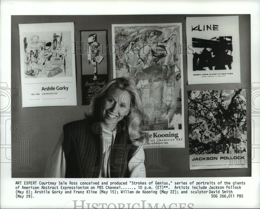 1984 Press Photo Art Expert Courtney Sale Ross produced