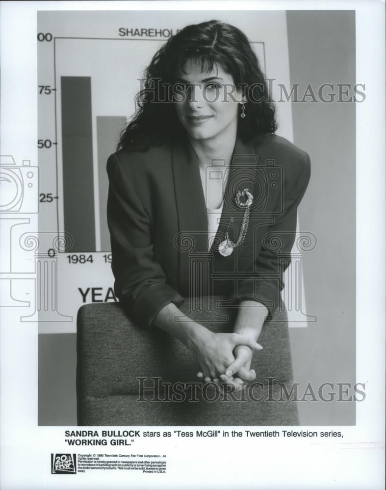 1990 Press Photo Sandra Bullock stars as Tess McGill in 