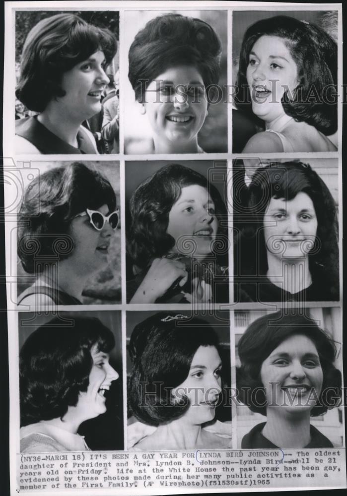 Details About 1965 Press Photo A Collage Of Lynda Johnsons Public Life In The White House - 