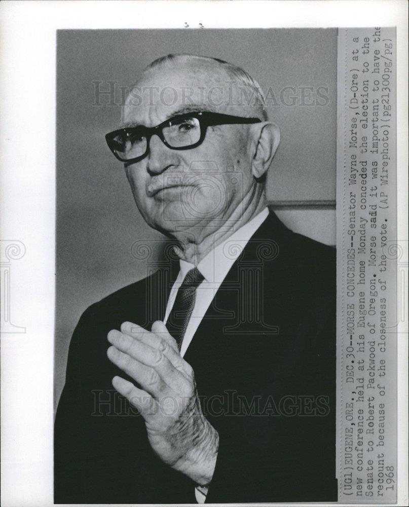 1968 Press Photo Senator Wayne Morse concedes election - dfpb12333 | eBay
