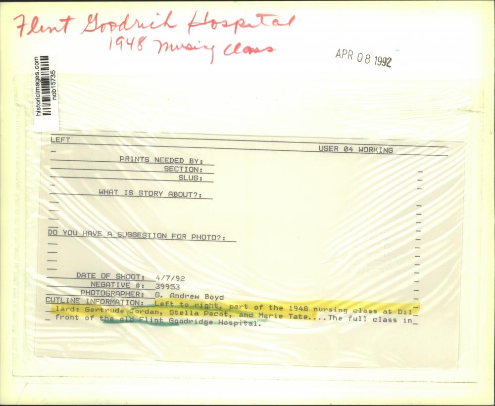 1948 Press Photo Nursing Class Flint Goodridge Hospital nob15735 eBay