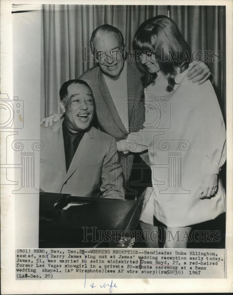1967 Press Photo Harry James With Duke Ellington and Wife Joan Boyd in Nevada | eBay