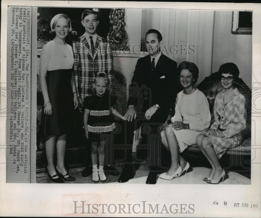 1968 Press Photo Portrait Of Governor Lurleen Wallace Of Alabama S Family Ebay