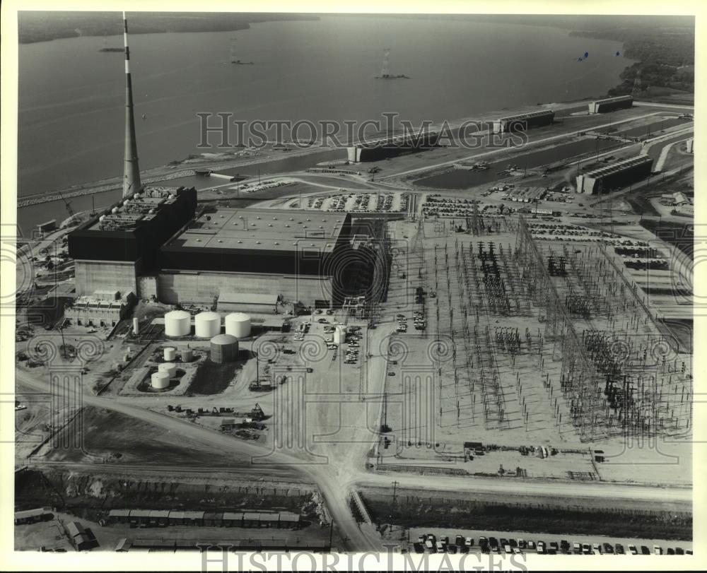 Press Photo Aerial View of Browns Ferry Nuclear Plant in Athens