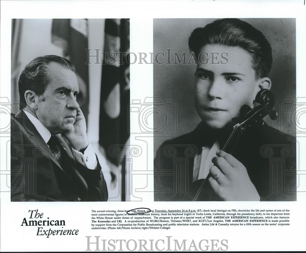 Press Photo President Richard Nixon, with Violin, and in
