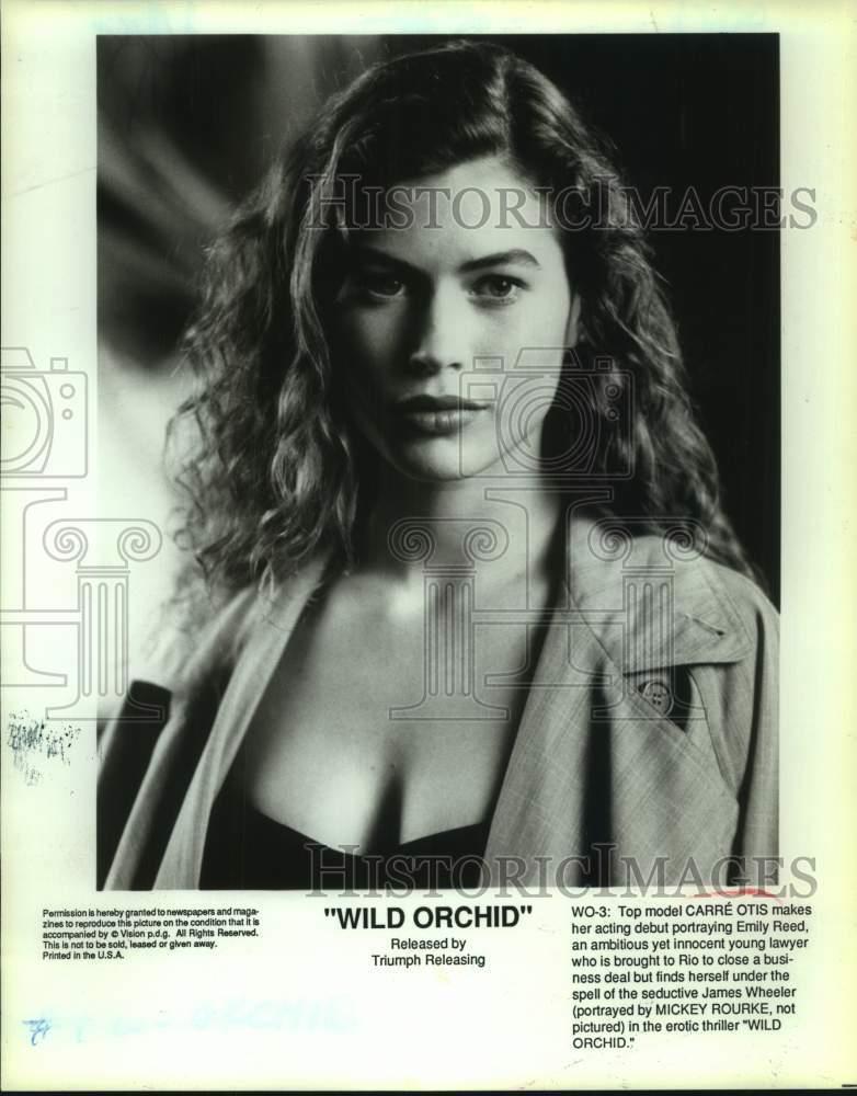 1990 Press Photo Carre Otis And Mickey Rourke Co Star In Wild Orchid 