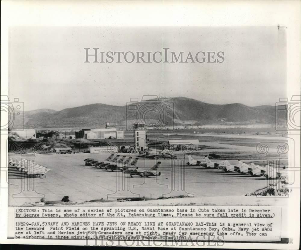 1961 Press Photo Leeward Point Field's view, US Naval Base, Guantanamo ...