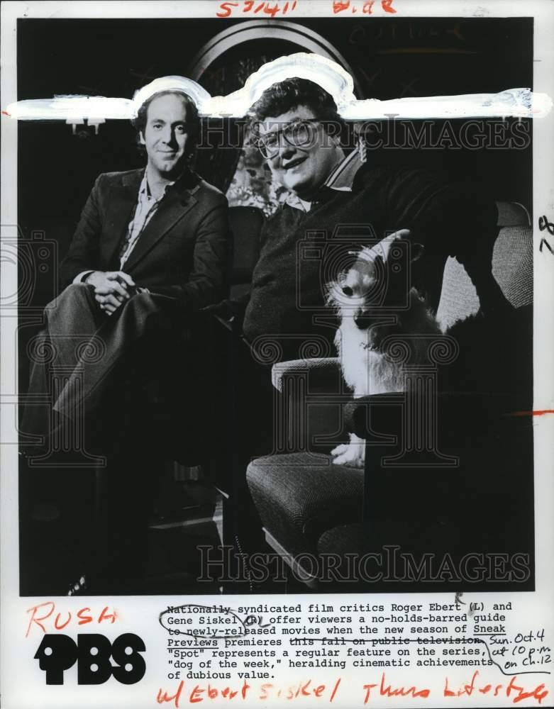 Press Photo Gene Siskel Roger Ebert, film critics, hosts of 