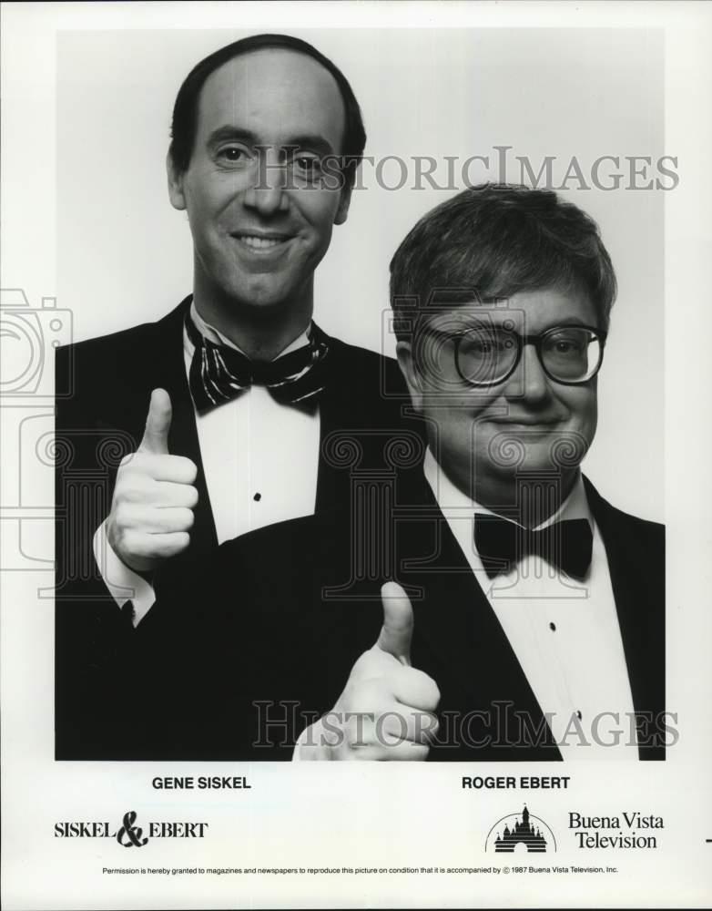 1987 Press Photo Movie Reviewers Gene Siskel, Roger Ebert of