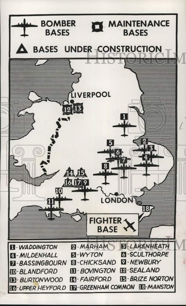 Us Air Force Bases In England Map Map 15446558