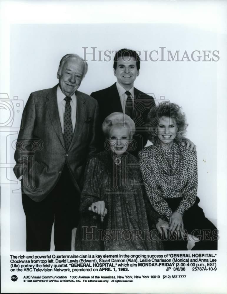 1988 Press Photo Cast of "General Hospital" on ABC Television