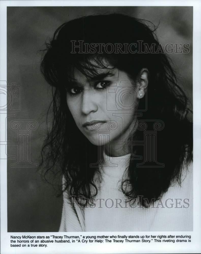 1992 Press Photo Nancy Mckeon Stars In A Cry For Help The Tracey