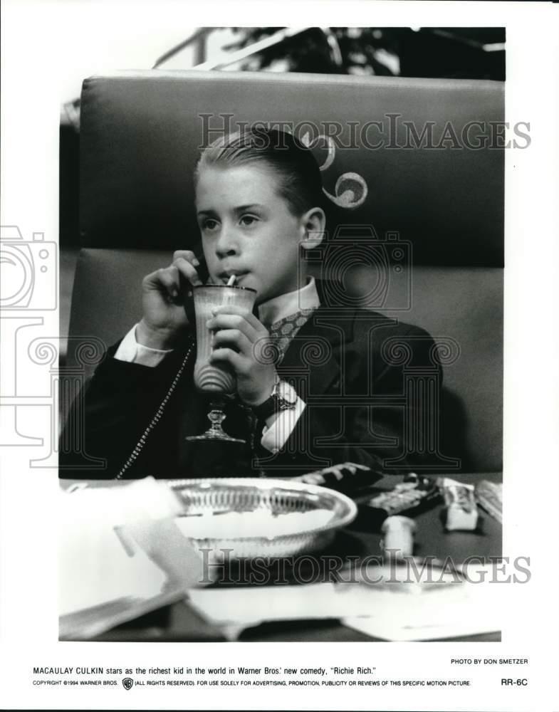 1994 Press Photo Macaulay Culkin starring in "Richie Rich ...