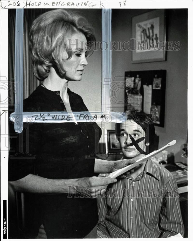 1971 Press Photo Angie Dickinson And Roger Vadim In Pretty