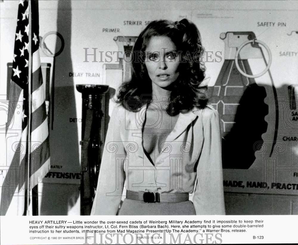 1980 Press Photo Actress Barbara Bach in "Up the Academy" Film