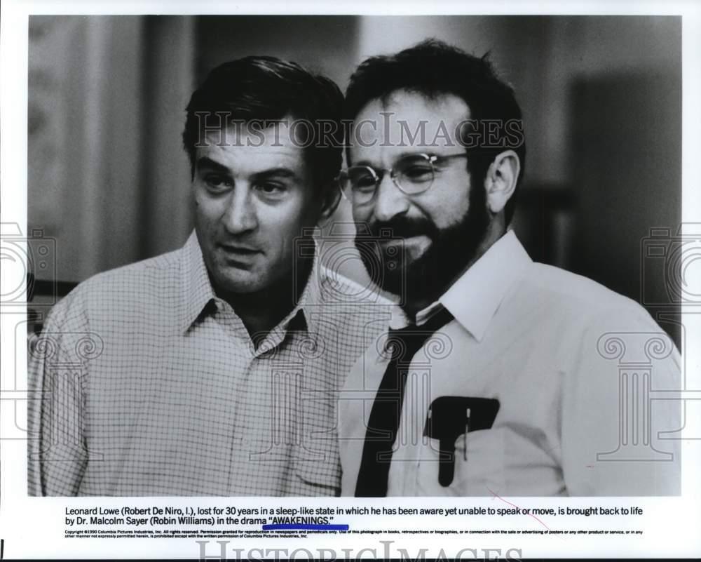 1990 Press Photo Actors Robert De Niro, Robin Williams in