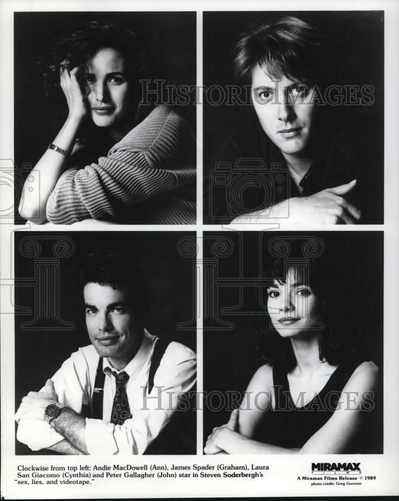 1989 Press Photo Sex Lies And Videotape Movie Cast Members