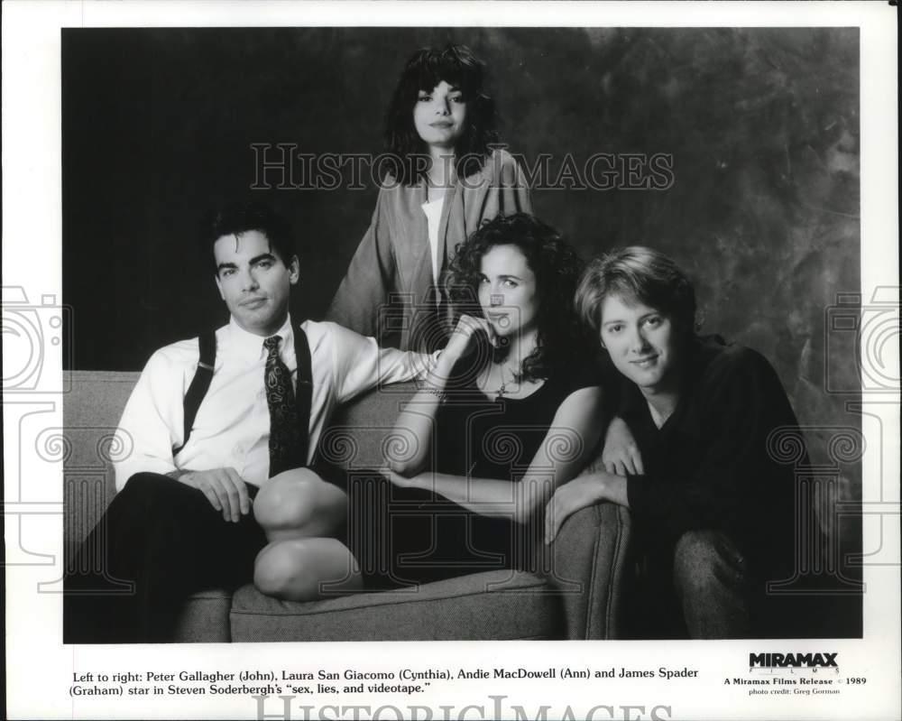 1989 Press Photo Sex Lies And Videotape Movie Cast Members