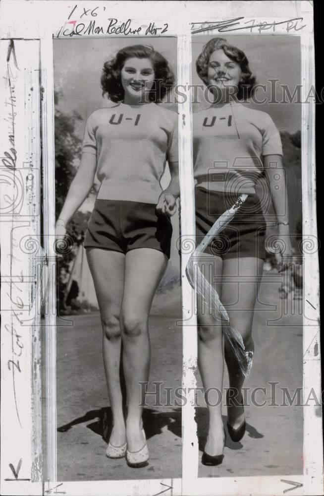 1953 Press Photo Christiane Martel And Myrna Hansen Go For A Walk In California Ebay
