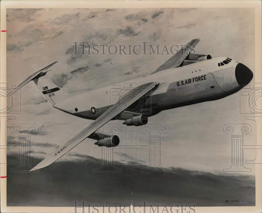 1966 Press Photo U S Air Force C 5a Plane In Flight Sam Ebay