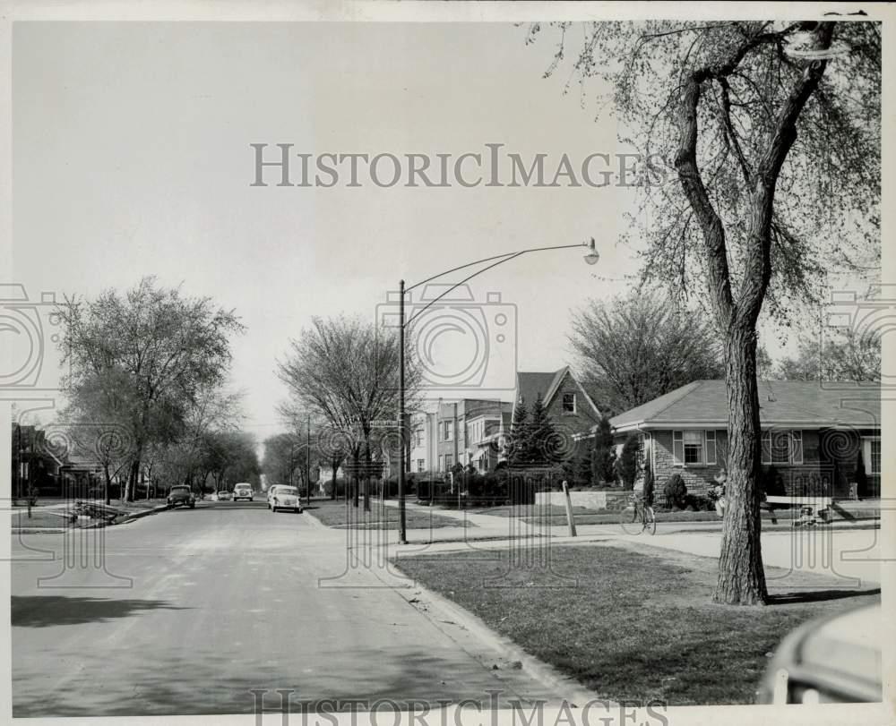 1957 Press Photo New streetlight on North Sayre near Oak