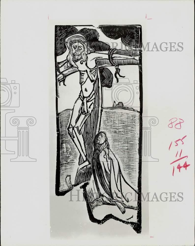 1972 Press Photo Painting at the Museum of Fine Arts Exhibits